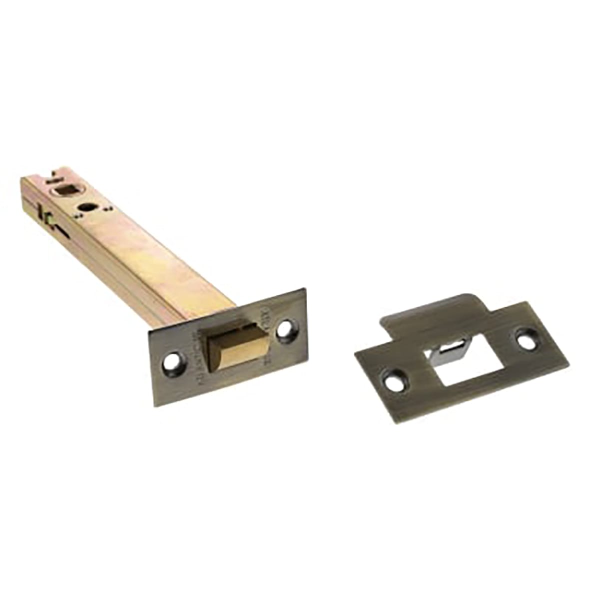 Heavy Duty Tubular Latch - 150mm Case - 125mm Backset - Square - Antique Brass