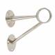 51mm Solid Brass Bar Rail Angled Stem Bracket - Satin Nickel