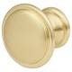 Rim Round Cabinet Knob - 30mm Diameter - Satin Brass