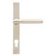 Polished Nickel uPVC Slimline Knurled Multipoint Door Handles - 92mm c/c - Brompton Range