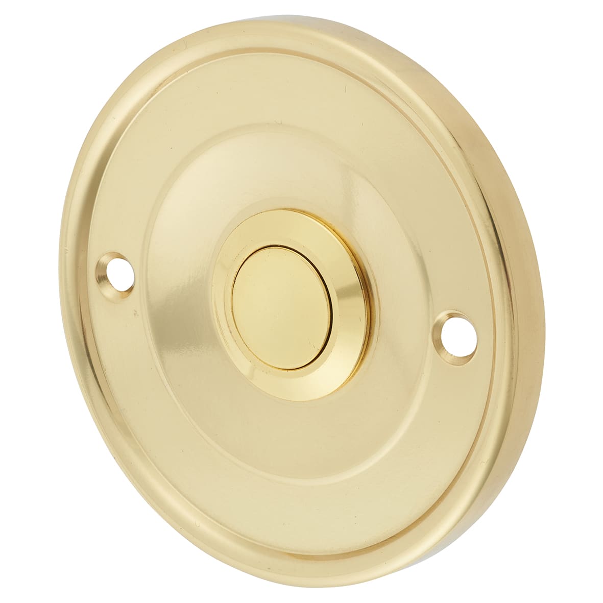 Polished Brass Round Bell Push - 64mm Diameter