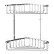 Wirework Large Corner Shower Basket - Two Tier - 305 x 275 x 165mm - Stainless Steel