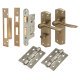 Antique Brass Bathroom Lock Door Handles Pack - Rome Range