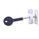 8K118 Budget Wooden Window Lock - White - Pack of 4 with 1 Key