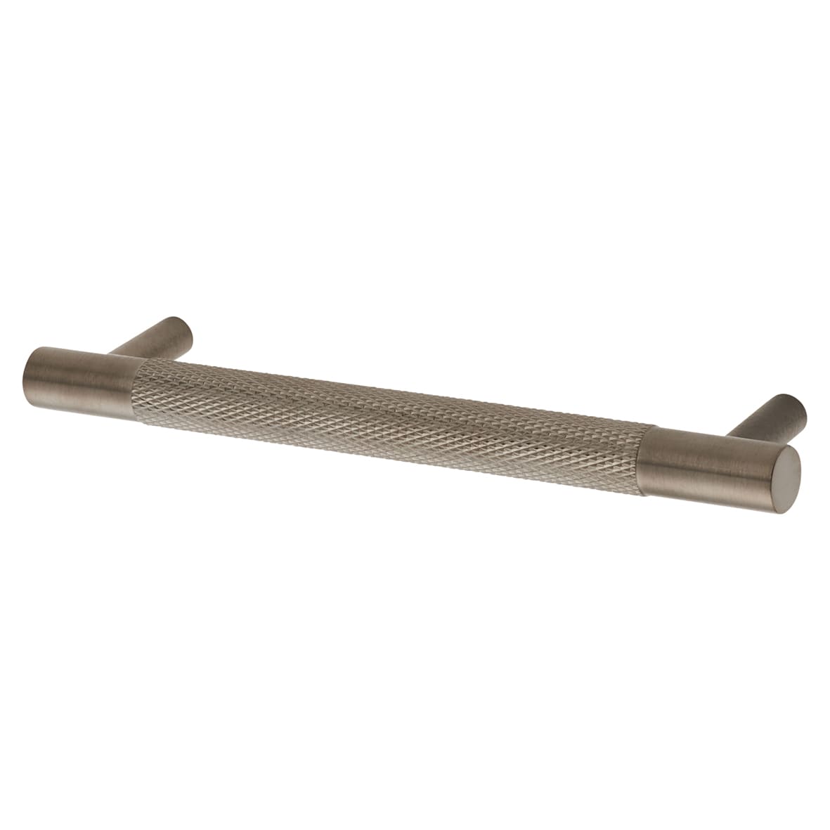 Brunel 13mm Knurled T-Bar Cabinet Pull Handle - 128mm Centres - PVD Dark Bronze