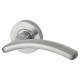 Satin Chrome Door Handles on Round Rose - Viper Range
