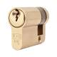 5 Pin 40mm Euro Single Cylinder - 30 + 10mm - Polished Brass - Master Keyed