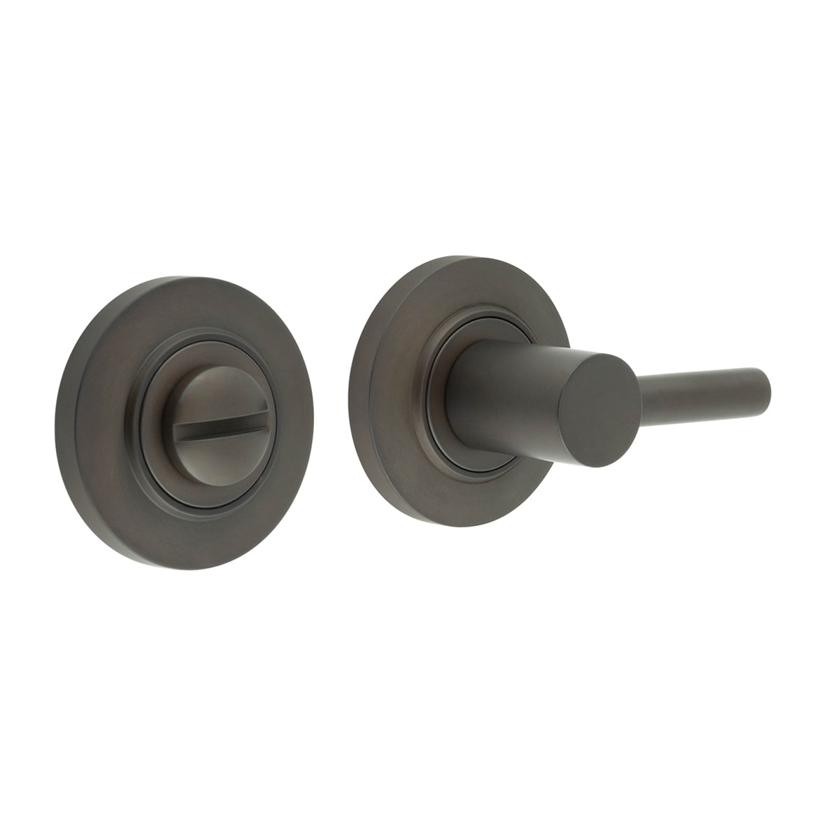 Easy Turn & Release with Chamfered Rose - 50mm Diameter - Dark Bronze