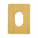 Jumbo Adhesive Fixing Escutcheon - 65.5 x 47.6mm - Oval - Polished Brass