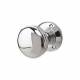 Polished Chrome Ringed Mortice Door Knob - 65mm Rose Diameter