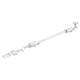 French Door Bolt/Flat Section Bolt - 306 x 42mm - Polished Chrome