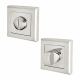 Square Bathroom Turn & Release - 52mm Diameter - Polished Chrome