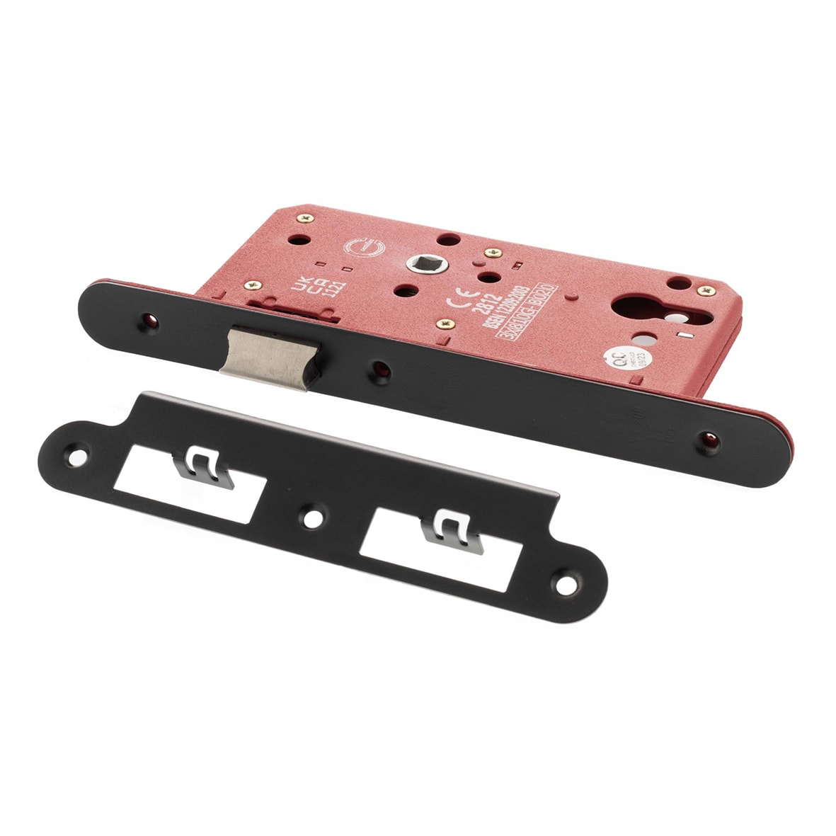 DIN Latch - 88mm Case - 60mm Backset - Radius - Matt Black