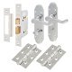 Polished Chrome Victorian Summer Scroll Bathroom Lock Door Handles Pack