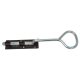 Monkey Tail Gate Bolt - Bow Handle - 450mm Length - Black Japanned