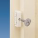 8K101M Wooden Window Lock - White - Pack of 4 with 1 Key