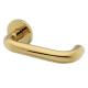 PVD Brass 19mm Return to Door Handles on Round Rose