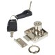 Cylinder Deadbolt Drawer Lock - 18 x 22mm - Keyed Alike - Differ 1 - Nickel Plated