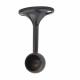 19mm Hanging Rail End Bracket - Black - Pack of 2