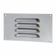 Hooded Louvre Vent - 165 x 89mm - 1672mm² Free Air Flow - Satin Chrome