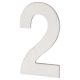 100mm Concealed Screw Fix Door Numeral - 2 - Polished Stainless Steel