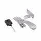 Victorian Locking Wedge Casement Window Fastener - Reversible - Soft Satin Chrome
