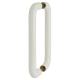 Diamond White Nylon D-Bar Door Pull Handles - Back to Back - 300mm c/c