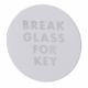 Replacement Glass - Break Glass for Key - Round - Pack of 5