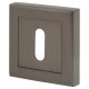 Square Escutcheon - 52 x 52mm - Keyhole - Gun Metal