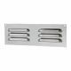 Hooded Louvre Vent - 229 x 76mm - 2470mm² Free Air Flow - Polished Stainless Steel
