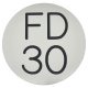 Fire Door Sign - Self Adhesive - 50mm Diameter - Rigid Plastic - Silver