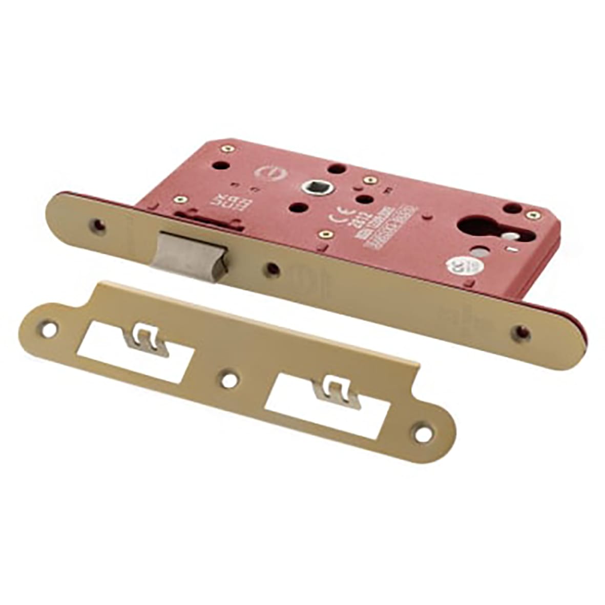 DIN Latch - 88mm Case - 60mm Backset - Radius - Satin Brass
