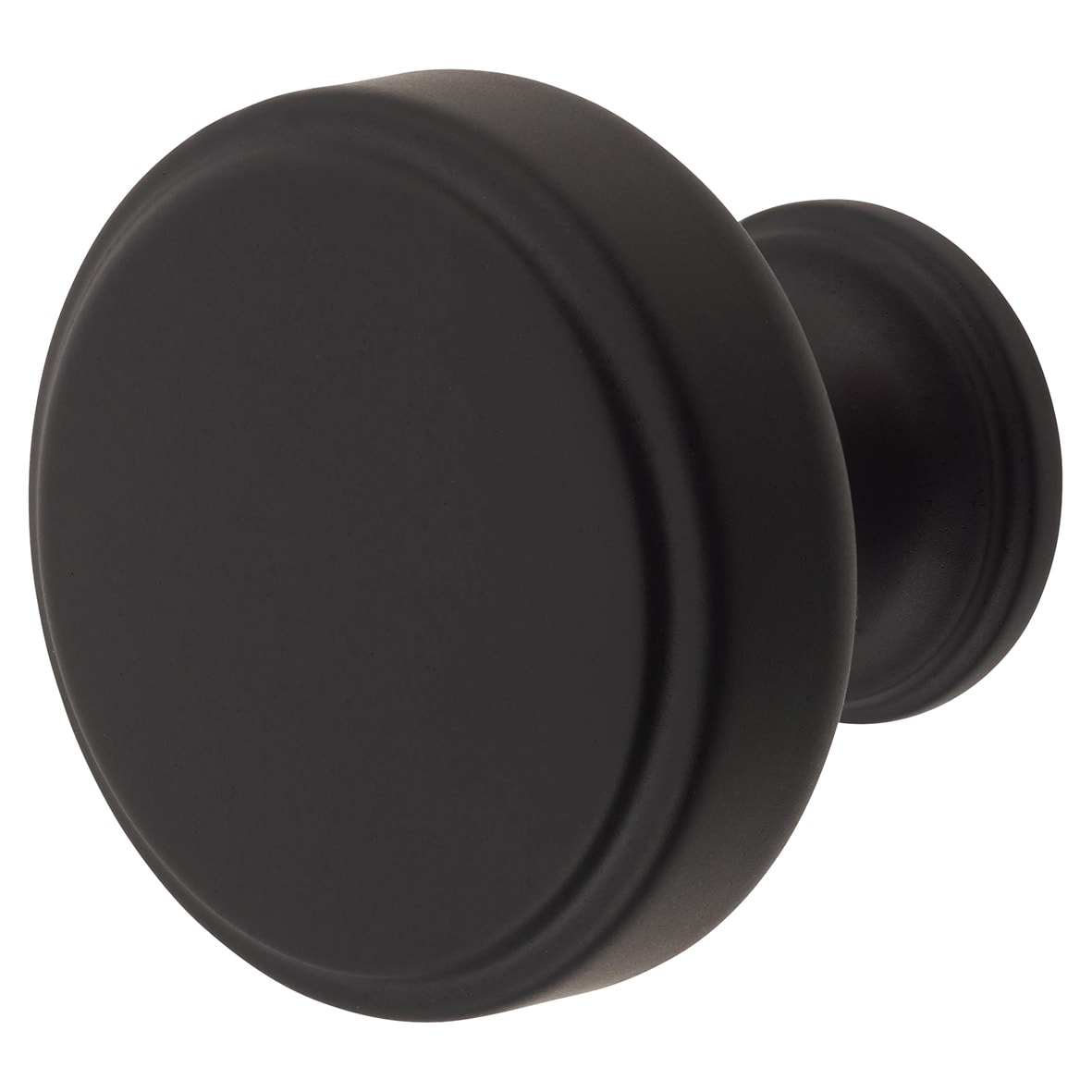 Crofts & Assinder Calgary Round Cabinet Knob - 40mm Diameter - Matt Black