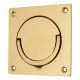 Squash Court Flush Handle - 87 x 87 x 19mm - Polished Brass