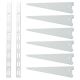 Twin Slot Shelving Kit - 2 x 1000mm Shelf Wall Uprights & 6 x 370mm Shelf Brackets - White