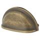 Walton Cabinet Cup Handle - 76mm Centres - Antique Brass