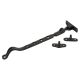 Victorian Cast Iron Casement Window Stay - 10"/254mm Length - Malleable Black Iron