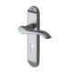 Satin Chrome Scroll Keyhole Lock Door Handles - Aurora Range - 183 x 42mm