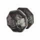 Metalized Antique Black Iron Octagonal Centre Door Knob - 62mm Rose Diameter