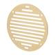 Circular Slotted Vent - 152 x 152mm - 6212mm² Free Air Flow - Polished Brass