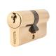 5 Pin 65mm Euro Double Cylinder - 30 + 35mm - Polished Brass - Keyed to Differ