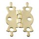Butterfly Cabinet Hinge - 42 x 36 x 1mm - Polished Brass - Pair