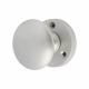 Satin Chrome Solid Brass Round Mortice Door Knob - 58mm Rose Diameter