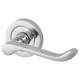 Polished Chrome Victorian Summer Scroll Door Handles on Round Rose