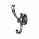 Single Hat & Coat Hook - 125 x 42mm - Polished Iron