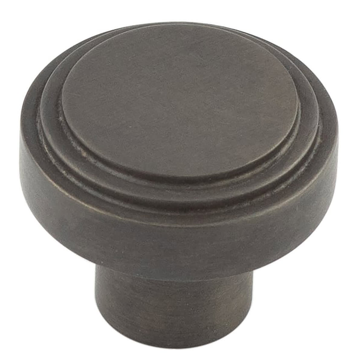 Cropley Stepped Round Cabinet Knob - 30mm Diameter - Dark Bronze