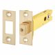 5mm Bolt Through Tubular Bathroom Deadbolt - 103mm Case - 82mm Backset - Square - PVD Brass
