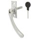 Bulb End Locking Espagnolette Casement Window Handle - Right Hand - Soft Satin Chrome