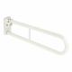 Hinged Support Grab Rail - 800 x 200mm - Stainless Steel - White Powder Coated