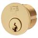5 Pin 27mm Threaded Rim Cylinder - Polished Brass - Keyed to Differ